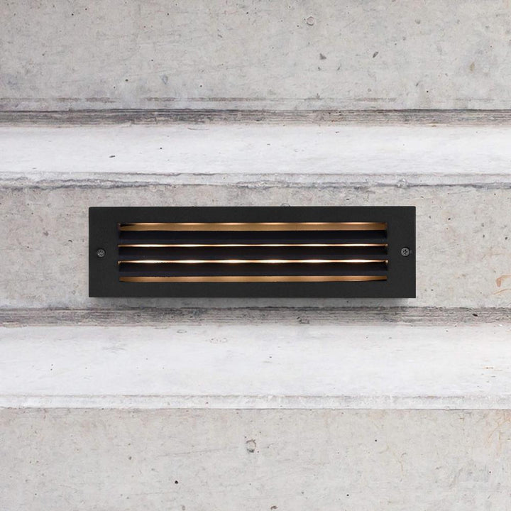6-Watt Black Outdoor Integrated LED Step Landscape Well Light - Super Arbor