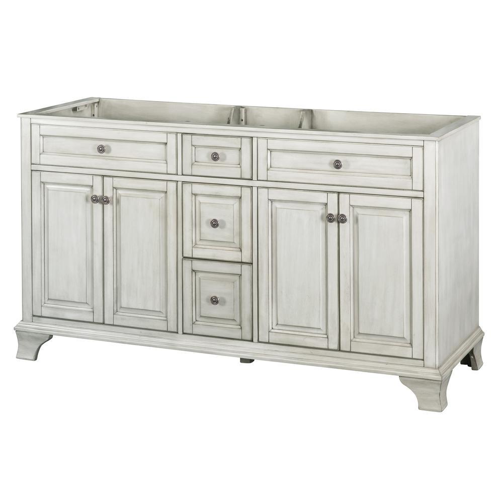 Corsicana 60 in. W x 21.5 in. D Vanity Cabinet Only in Antique White - Super Arbor