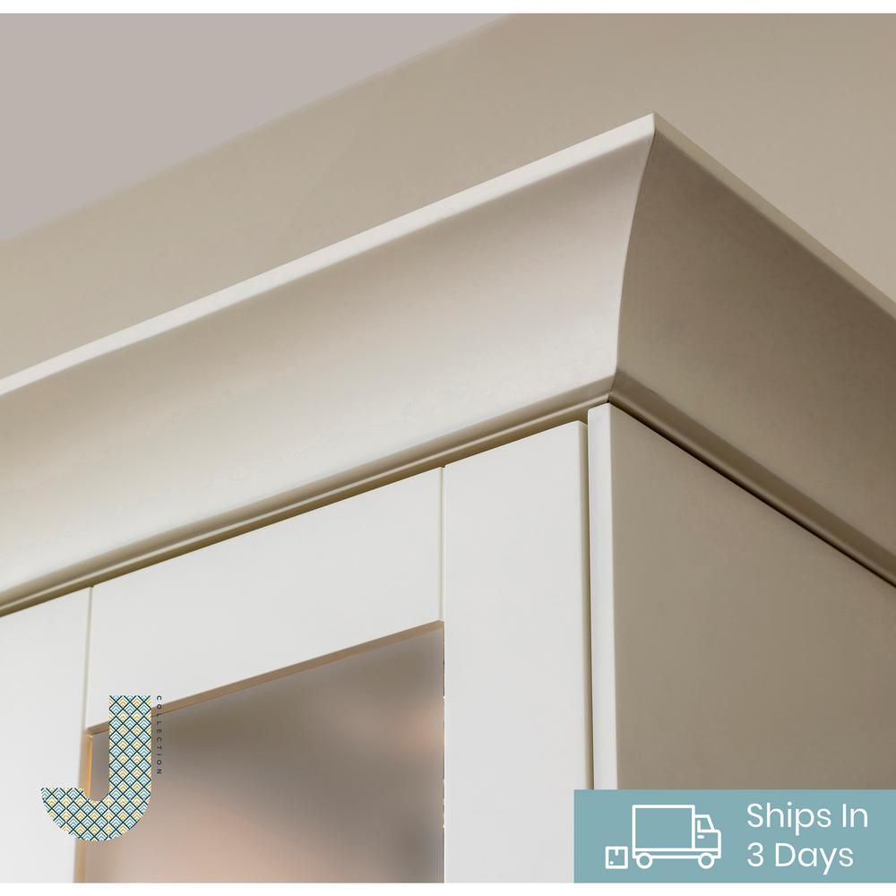 Shaker Assembled 24 in. x 94.5 in. x 24 in. Pantry Cabinet with Four Inner Drawers in Vanilla White - Super Arbor