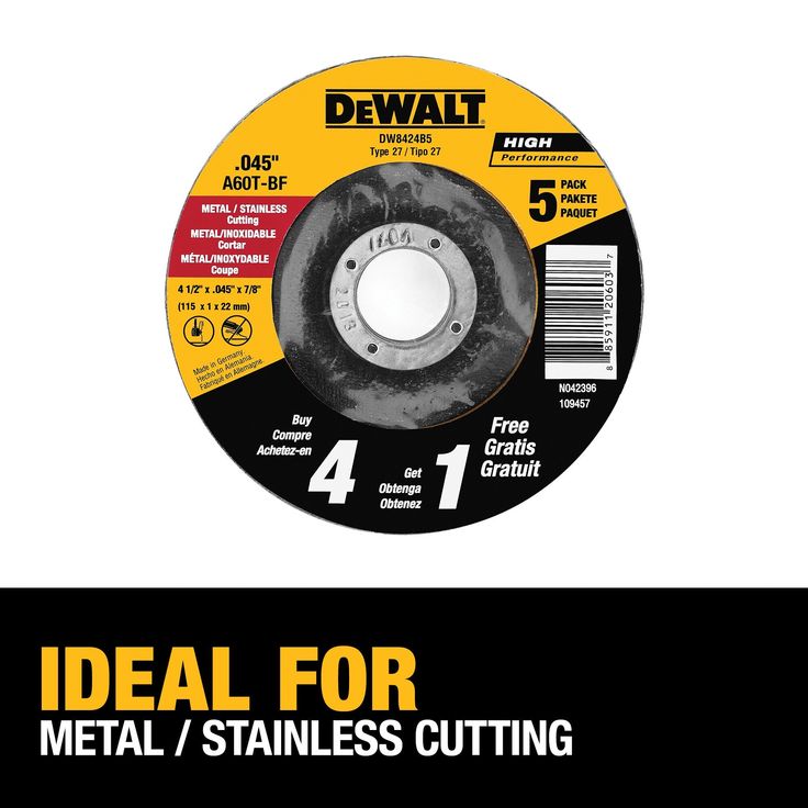 DEWALT 5-Pack Silicon Carbide 4.5-in Grinding Wheel