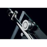 DreamLine Enigma-X 32 1/2 in. D x 48 3/8 in. W x 76 in. H Frameless Corner Sliding Shower Enclosure, Brushed Stainless Steel