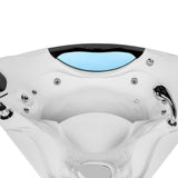 59 in. Left Drain Corner Alcove Whirlpool Bathtub in White - Super Arbor