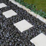 Rain Forest 2 in. to 3 in., 2200 lb. Large Black Grade A Polished Pebbles Super Sack