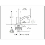 Single-Handle Metering Utility Faucet in Chrome - Super Arbor