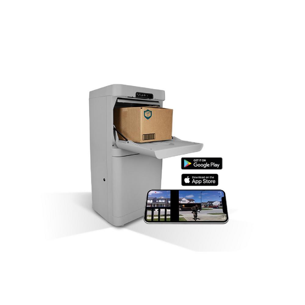 Gray Floor Mount Smart Parcel Security Mailbox - Super Arbor