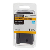 3-1/2 in. and 1/4 in. Radius Matte Black Smooth Action Hinge (3-Pack)