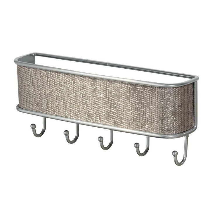 interDesign Twillo Wall Mount Mail and Key Rack in Metallico