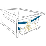 Jacuzzi CETRA 60 in. x 32 in. Acrylic Left-Drain Rectangular Alcove Whirlpool Bathtub in White