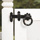 Everbilt 6 in. Black Heavy Duty Decorative Gate Ring Latch