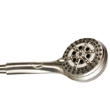 6-spray 7 in. Dual Shower Head and Handheld Shower Head with Low Flow in Brushed-Nickel
