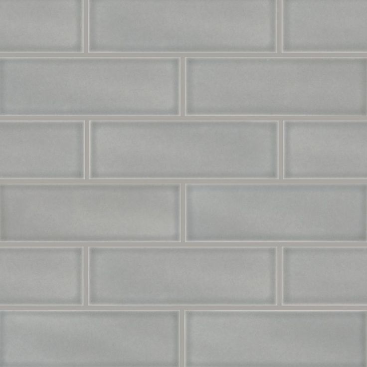 MSI Morning Fog 3 in. x 6 in. Handcrafted Glossy Ceramic Gray Subway Tile (1 sq. ft. / case)