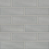 MSI Morning Fog 3 in. x 6 in. Handcrafted Glossy Ceramic Gray Subway Tile (1 sq. ft. / case)