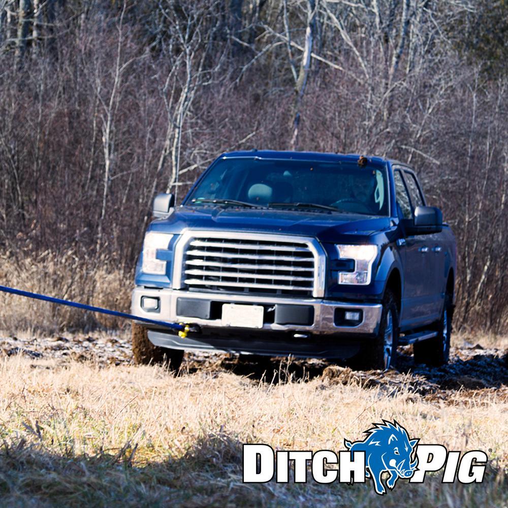 DITCH PIG 7/8 in. x 30 ft. 24700 lbs. Breaking Strength Kinetic Energy Vehicle Recovery Rope - Super Arbor
