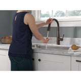 Delta Essa Touch2O Venetian Bronze 1-Handle Deck-Mount Pull-Down Touch Kitchen Faucet (Deck Plate Included)