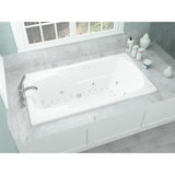 Coral 5 ft. Rectangular Drop-in Whirlpool and Air Bath Tub in White - Super Arbor