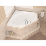 Carnelian 5 ft. Center Drain Soaker Tub in White - Super Arbor