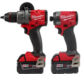 Milwaukee M18 FUEL 18V Brushless Cordless Hammer Drill & Impact Driver Combo Kit (2-Tool) with Oscillating Multi-Tool, XC5.0 Batteries
