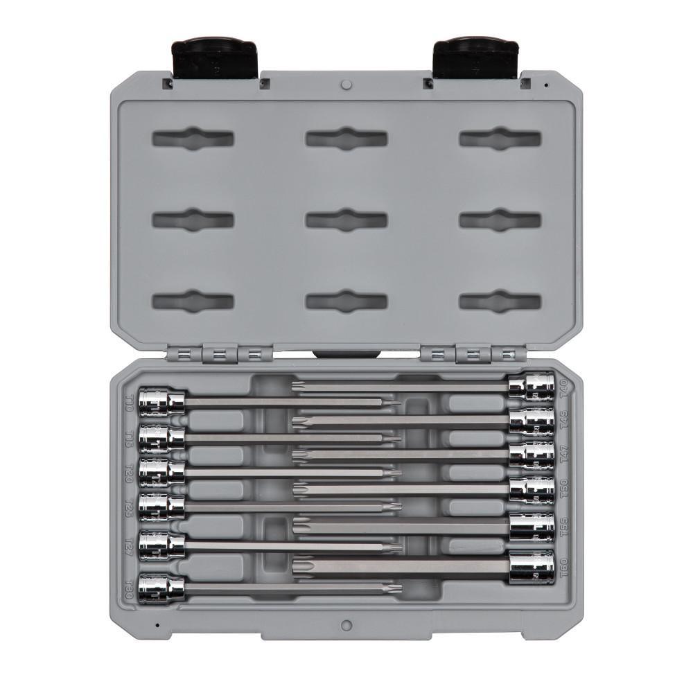 3/8 in. Drive Long Torx Bit Socket Set (12-Piece) - Super Arbor