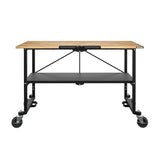 Kobalt 24-in L x 34-in H Rolling Black Wood Portable Work Bench
