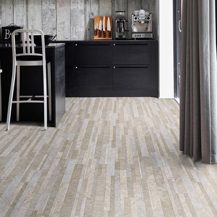 TrafficMASTER Broken Slate Neutral Residential/Commercial Vinyl Sheet, Sold by 13.2 ft. Wide x Custom Length