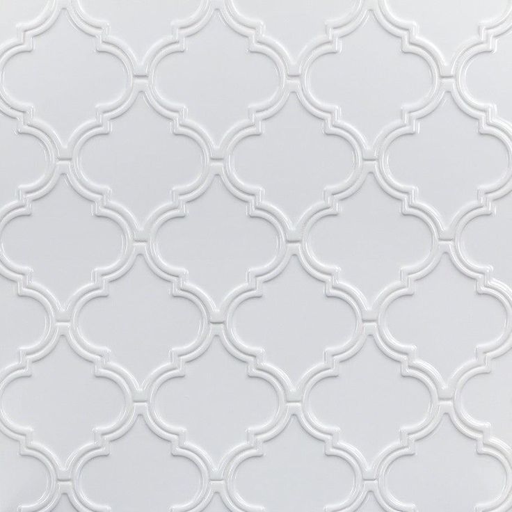 Bond Tile Roma White 6.25 in. x 7.25 in. Ceramic Arabesque Wall Tile (30 pieces 4.84 Sq. Ft. / Box)