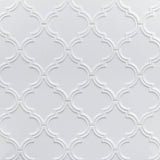 Bond Tile Roma White 6.25 in. x 7.25 in. Ceramic Arabesque Wall Tile (30 pieces 4.84 Sq. Ft. / Box)