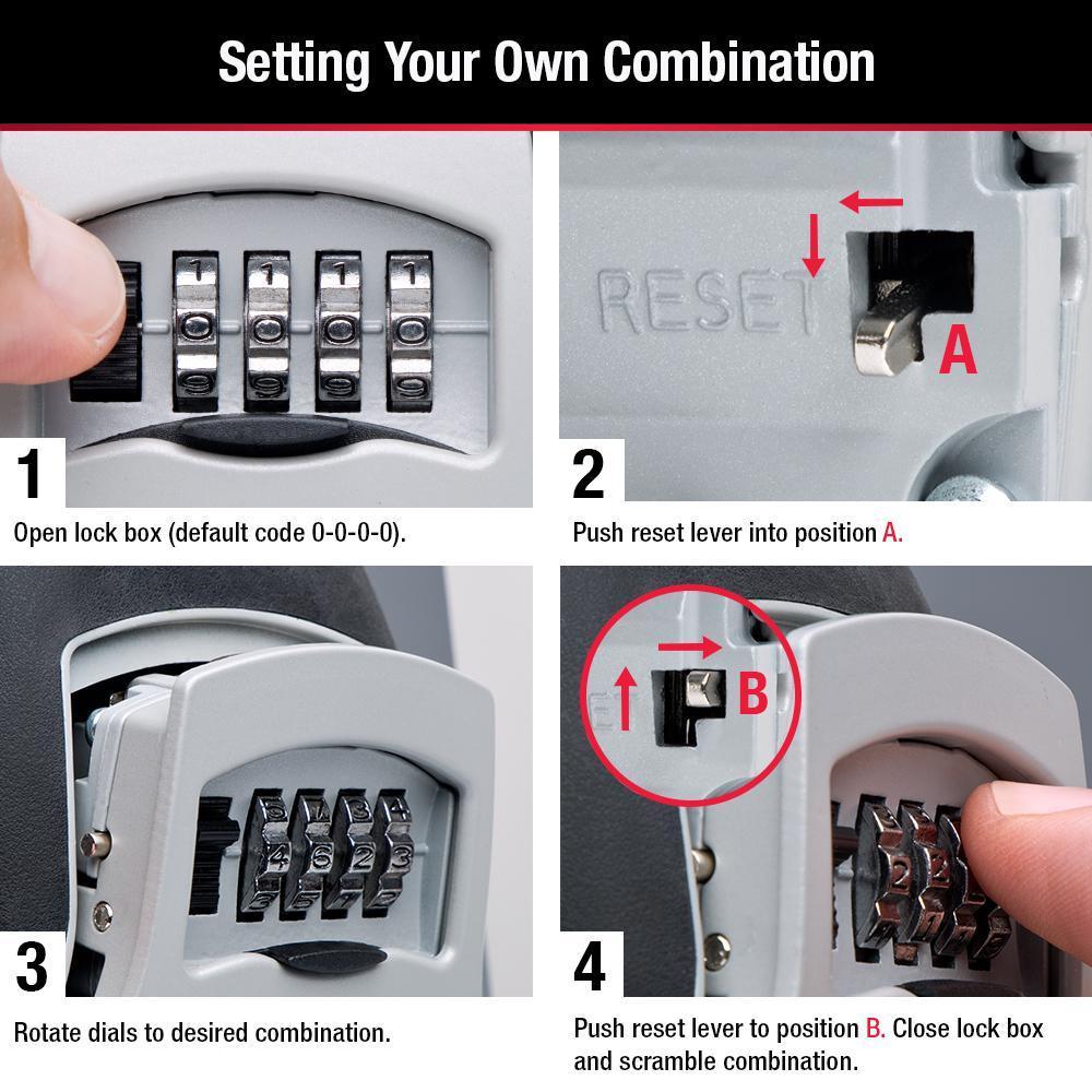 5400D 9.6 cu in. Set Your Own Combination Portable Lock Box - Super Arbor