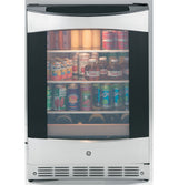 GE Profile 150-Can Capacity 5.3-cu ft Stainless Steel Freestanding/Built-In Beverage Center, Model PCR06BATSS