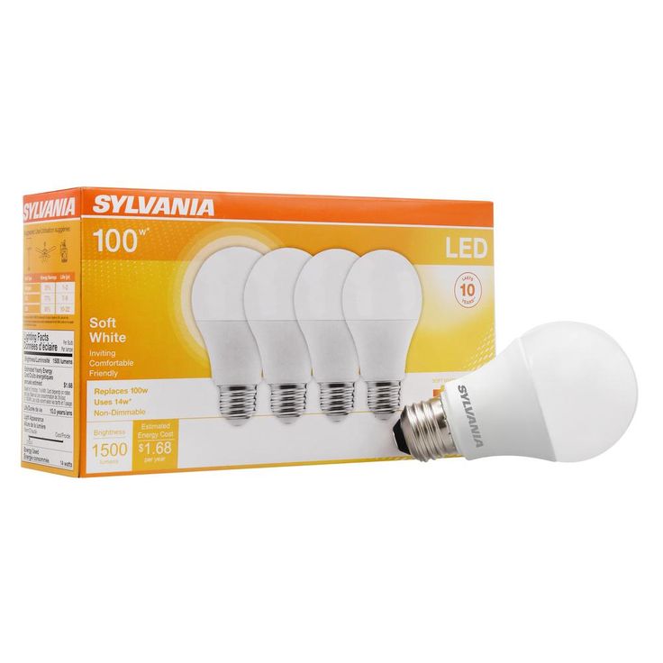 Sylvania 100-Watt Equivalent A21 Non-Dimmable LED Light Bulb Soft White (4-Pack)