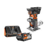 18-Volt OCTANE Fixed Base Router with 1/4 in. Bit with 18-Volt Lithium-Ion 4.0 Ah Battery and Charger Kit - Super Arbor