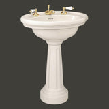 RENOVATORS SUPPLY MANUFACTURING Philadelphia 26 in. Pedestal Sink with Oval-Shaped Vessel China Gloss in Biscuit