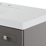 Rosedale 42 in. W x 19 in. D Bath Vanity in Taupe Gray with Cultured Marble Vanity Top in White with White Sink
