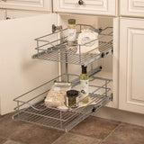 Knape & Vogt 14.56-in W x 19.25-in H 2-Tier Pull Out Metal Baskets & Organizers