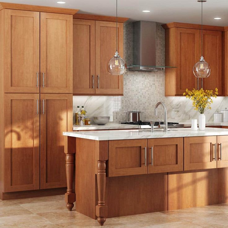 Home Decorators Collection Newport 15 in. W x 12 in. D x 42 in. H Assembled Plywood Wall Kitchen Cabinet in Cinnamon with Soft Close