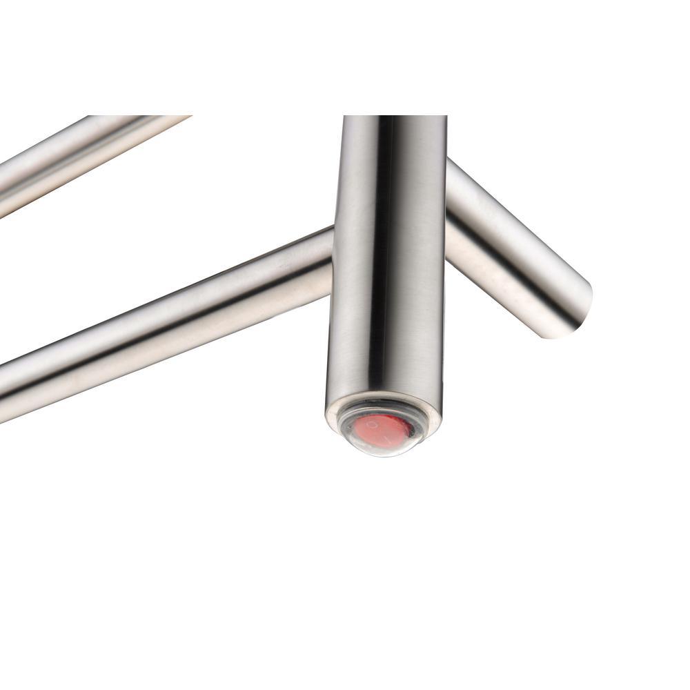 Glow 4-Bar Electric Towel Warmer in Brushed Nickel - Super Arbor