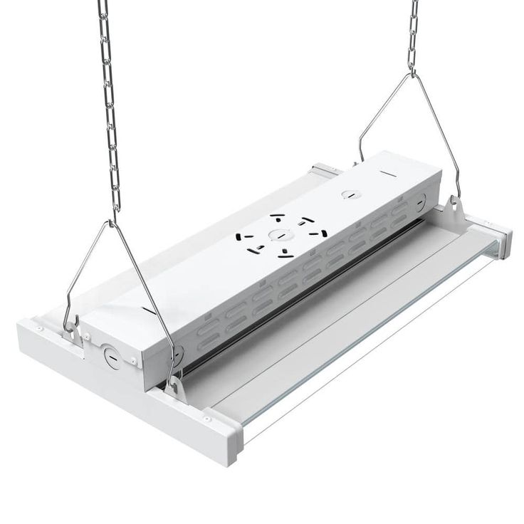 Commercial Electric 19 in. White Integrated LED Dimmable Linear High Bay with Adjustable Up Light, at 20000 Lumens, 5000K Daylight