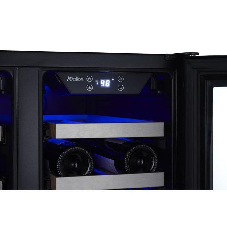 Avallon 42-Bottle Capacity Stainless Steel Dual Zone Cooling Built-In/Freestanding Wine Chiller
