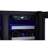 Avallon 42-Bottle Capacity Stainless Steel Dual Zone Cooling Built-In/Freestanding Wine Chiller