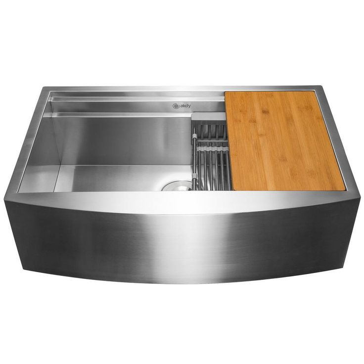 Handcrafted All-in-One Apron Mount 33 in. x 22 in. x 9 in. Single Bowl Kitchen Sink in Stainless Steel with Accessories