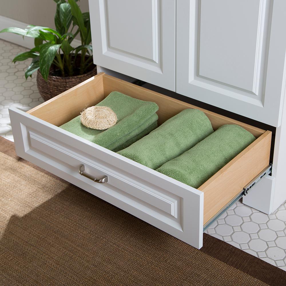 Lancaster 30 in. W Bath Vanity in White with Cultured Marble Vanity Top in White - Super Arbor