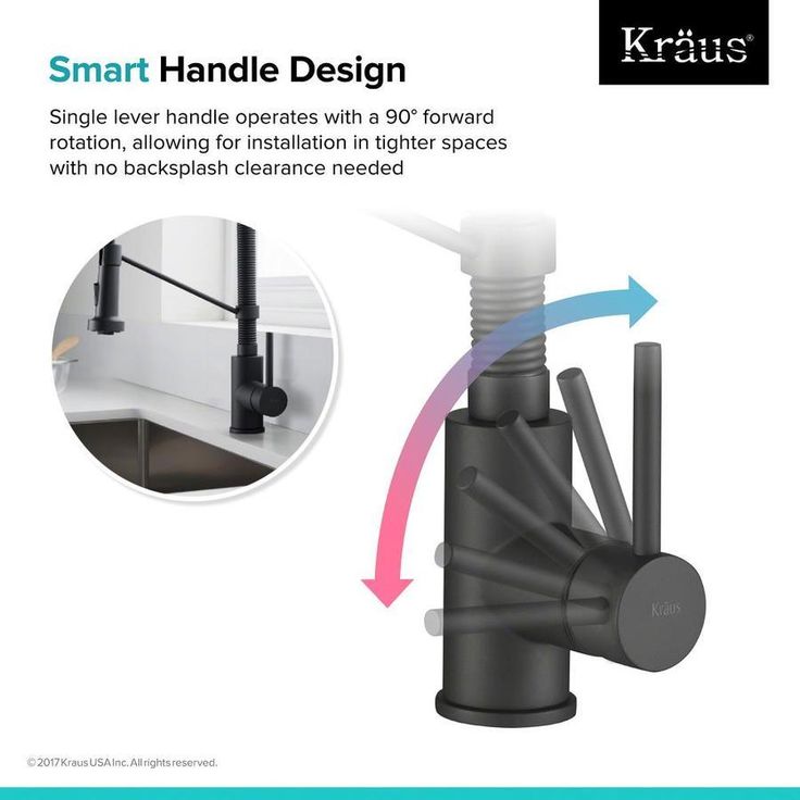Kraus Bolden Matte Black 1-Handle Deck-Mount Pull-Down Handle Kitchen Faucet