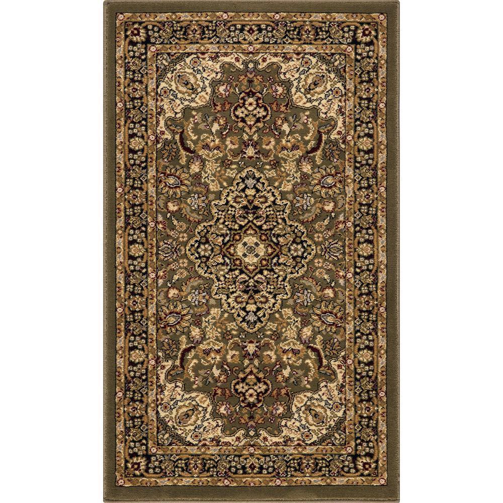 Silk Road Black 8 ft. x 10 ft. Medallion Area Rug - Super Arbor