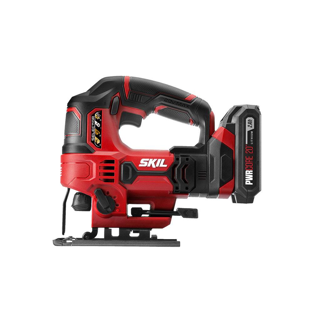 PWRCORE 20-Volt Lithium-Ion Cordless 7/8 in. Stroke Length Jigsaw Kit - Super Arbor