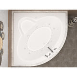 Jaspers 5 ft. Acrylic Corner Drop-in Air and Whirlpool Bathtub in White - Super Arbor