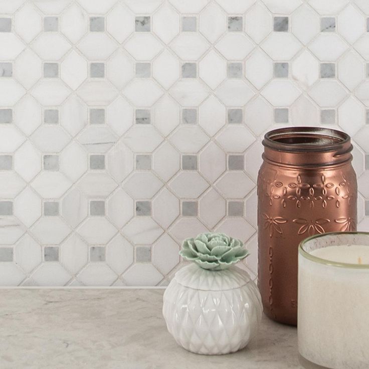 MSI Bianco Dolomite Dotty 12.31 in. x 12.36 in. x 10 mm Polished Marble Mesh-Mounted Mosaic Tile (10.6 sq. ft. / case)