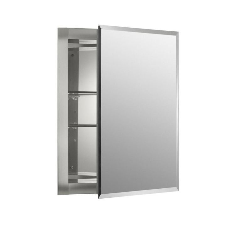 15.5 in. W x 19.5 in. H x 5 in. D Aluminum Recessed Medicine Cabinet