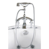 66.9 in. Acrylic Clawfoot Whirlpool Bathtub in White - Super Arbor