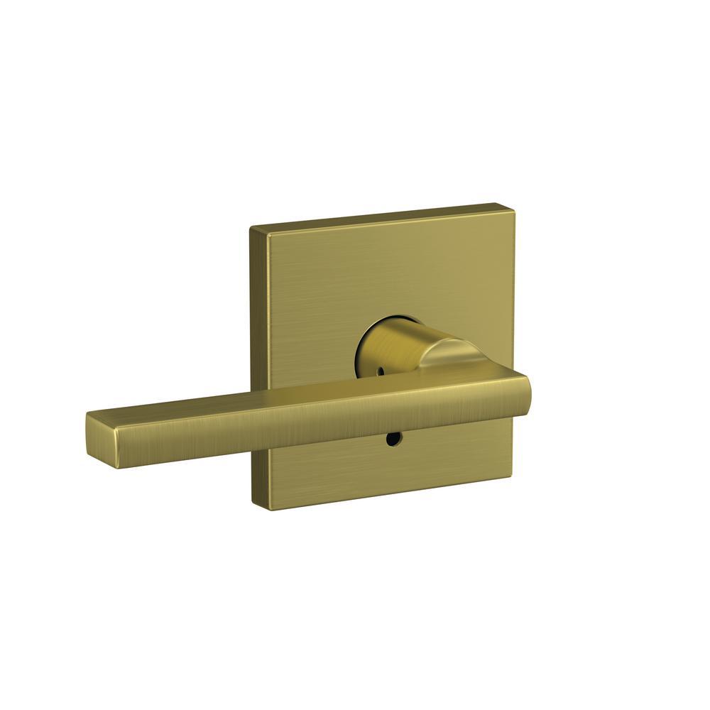 Custom Latitude Matte Black Collins Trim Combined Interior Door Lever - Super Arbor