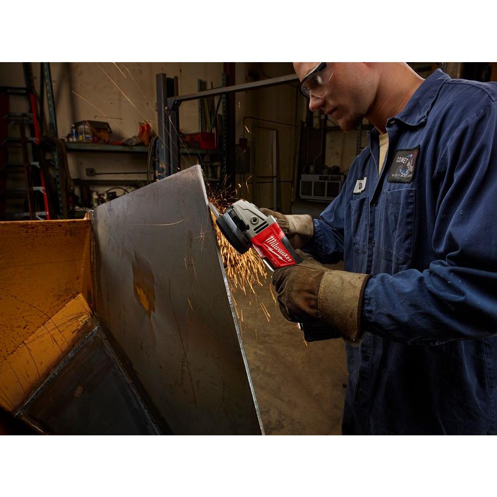M18 FUEL 18-Volt 4-1/2 in./5 in. Lithium-Ion Brushless Cordless Grinder with Reciprocating Saw and 2 Batteries
