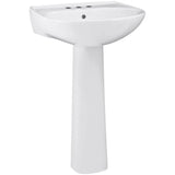 STERLING Sacramento Vitreous China Pedestal Combo Bathroom Sink in White with Overflow Drain